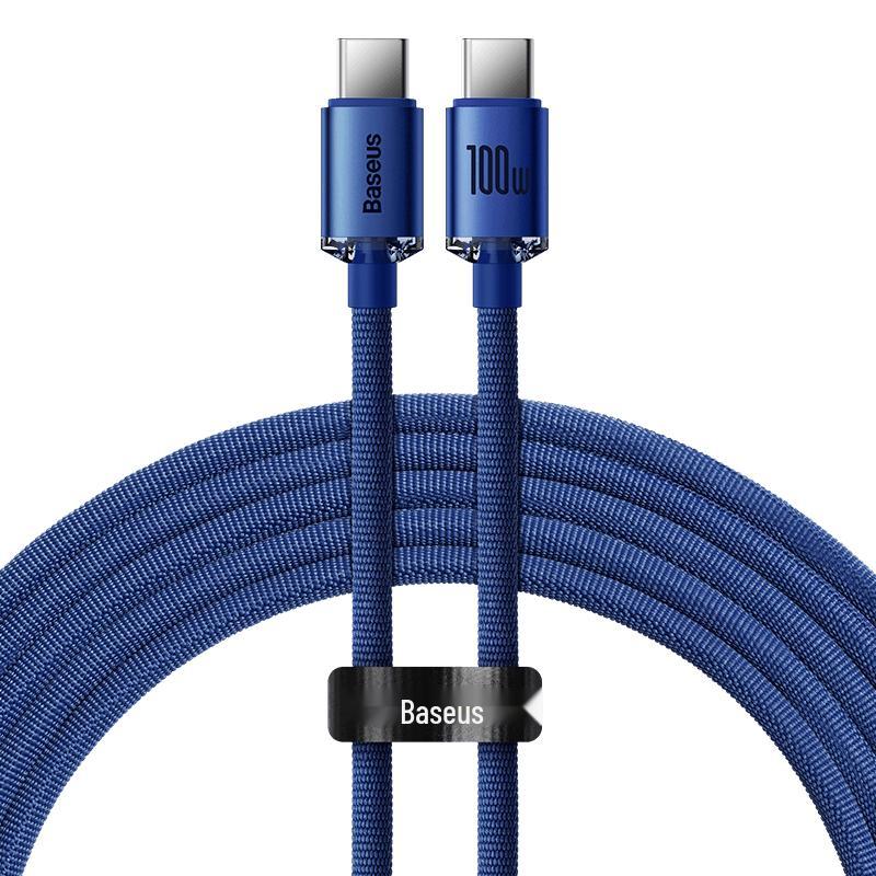 Baseus Crystal Shine 100W USB-C To USB-C Braided Fast Charging Cable