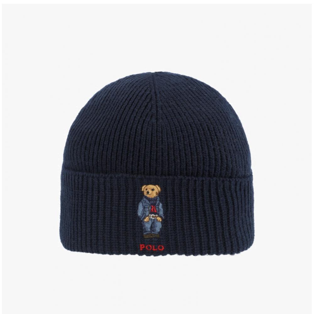 Polo Ralph Lauren Solid Denim Bear Knit Beanie Pc1463 433