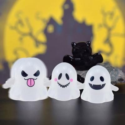 3Pcs Halloween Wind-up Ghost Toy Spooky Cartoon Ghost Walking Toy Toddlers Boys Girls Spring Clockwork Mini White Ghost Toy
