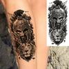 1 Vel Cool Krijger Gladiator Tijdelijke Tatoeages Voor Mannen Vrouwen Realistisch Wolf Leeuw Waterdicht Nep Tatoeage Lichaam Arm Kunst Sticker