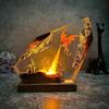 Epoxy Resin Dragon Lamp Handmade Flame Dragon Night Light for Bedside Living Room Collectible Gifts for Son Husband Boyfriend Fantasy Enthusiasts