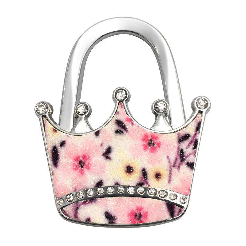 

Creative Folding Bag Hook - Shiny Leather Crown Hanger for Table Edges and Christmas Stockings. 6.5cm x 5cm x 1cm