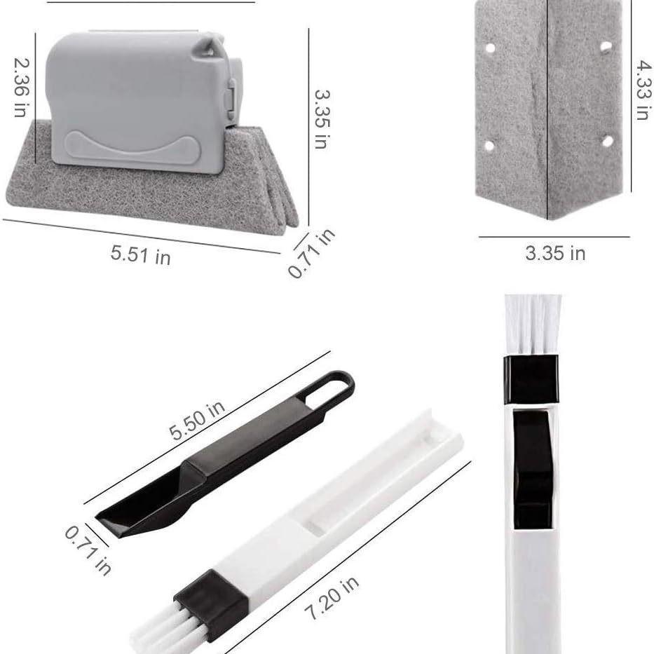Multi-Purpose Gap & Groove Cleaning Brush Set for Windows, Blinds, and Kitchen