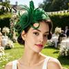 Leggera Fascia per Capelli con Piume Donna Fascia Floreale Retrò Rete con Piume Fascintor per Tea Party Accessorio Capelli per Feste Cocktail Comoda