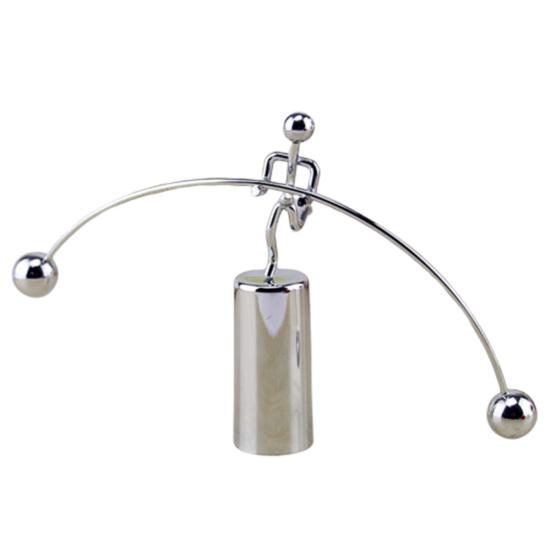 Mini Balance Pendulum Metal Weightlifting Iron Man Cradle Tumbler Toy Home Decor