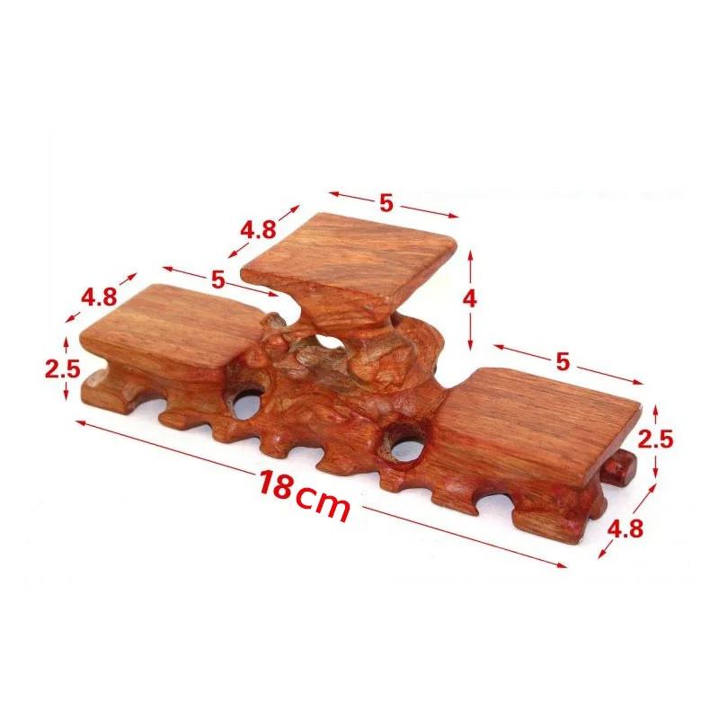 Retro Wooden Tea Table Teapot Cup Base Vase Decor Display Stand Bonsai Statues Stone Pedestal Display Wooden Base Serving Tray