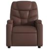 Relaxation Armchair In Brown Synthetic Leather