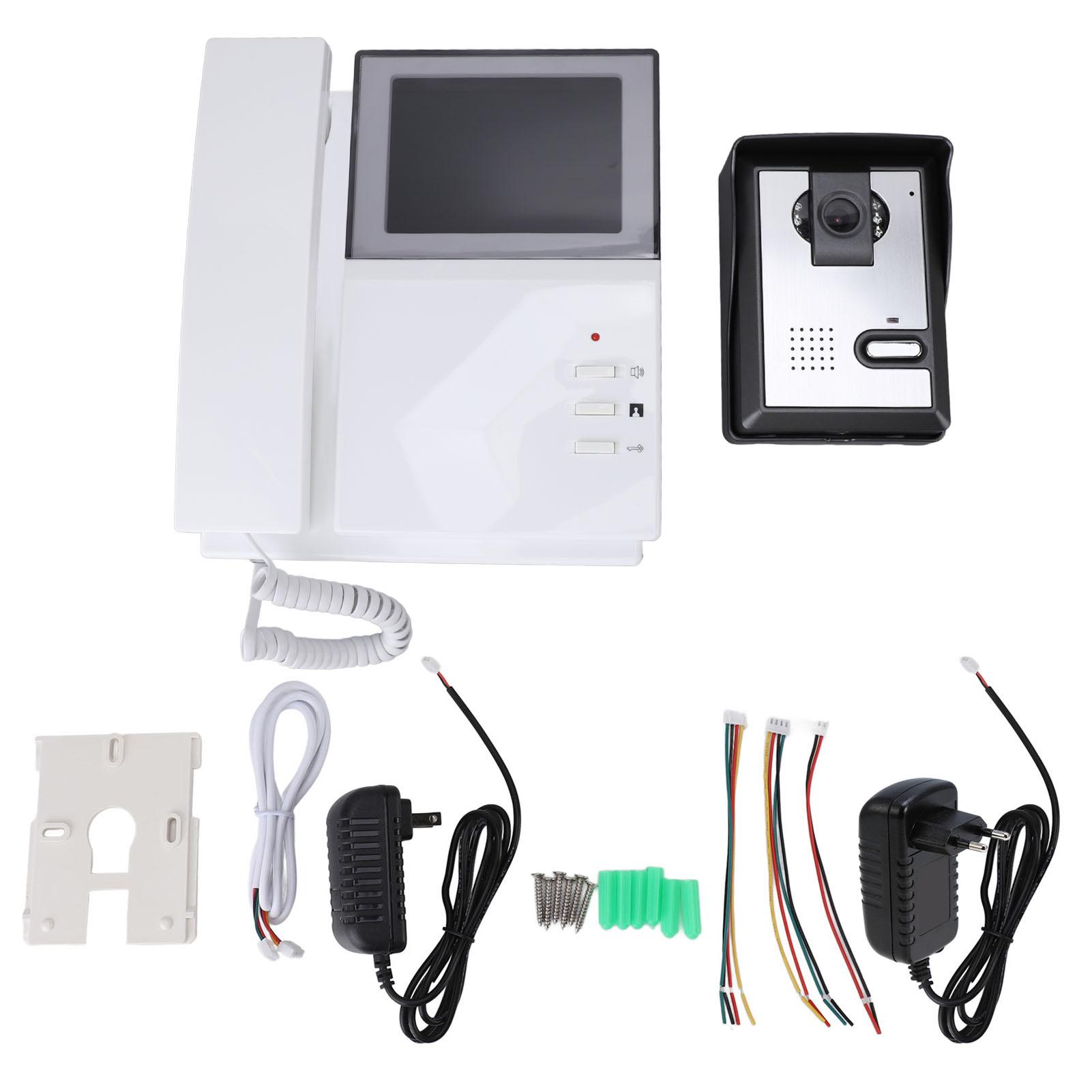 

Video Doorbell Intercom System Low Power Consumption 4.3 Inch Color Digital LCD Anti Interference for Apartment EU Plug