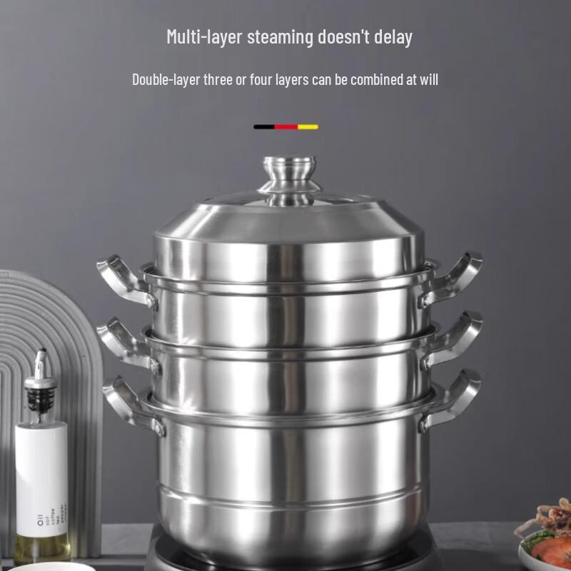 Sulet 304 Stainless Steel Four-Layer Steamer Pot
