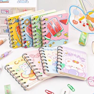 Mini Cartoon Spiral Notebook, 80 Pages Pocket Notebook, Portable Smooth Page Turning Journal for Study Notes