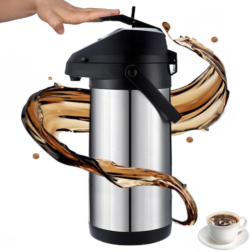 Stainless Steel Air Pressure Insulation Pot, Coffee Thermal Carafe