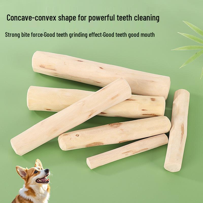 Natürlicher Langlebiger Hund Holz Kauspielzeug - Gesundes Zahnreinigungsspielzeug