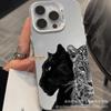Black and White Leopard for Apple 15 Color Silver iPhone14Pro Creative 11promax Matte 16 Protective Case 17