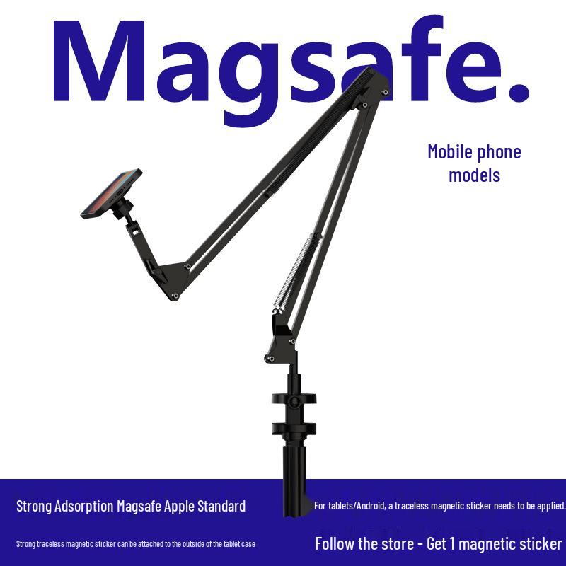Magnetic Portable Monitor Arm: Universal Rotating Mount for Horizontal/Vertical Screen, Tablet, or Phone