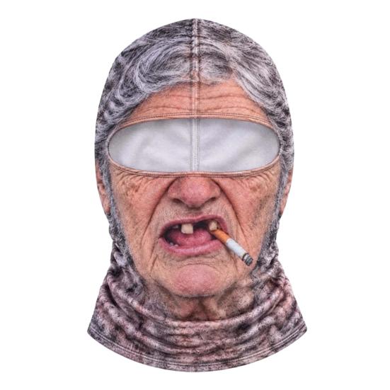 Volledig Gezicht Winter Balaclava Grappig Realistisch Ski Masker, Ademend Acryl En Modal Cadeaus Balaclava, Winddichte Hoofddeksel voor Buitenfeesten Fotografie