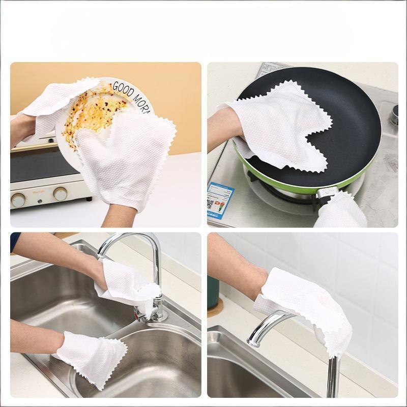50/100 Dust Gloves - Suitable For Both Wet And Dry Use, Easy To Wipe And Dust, Ideal For Kitchen Cleaning
