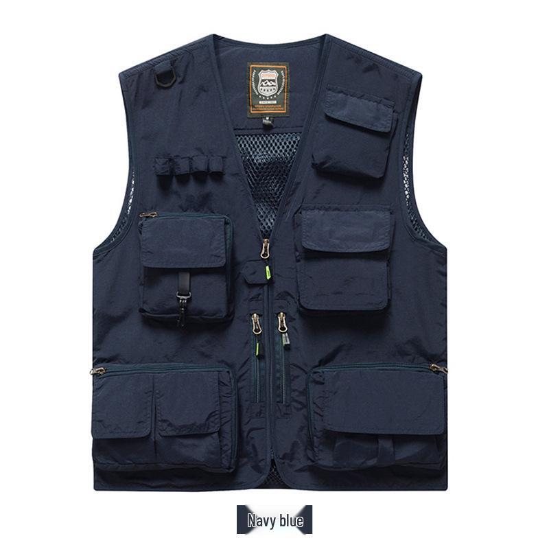 Customizable Multi-Pocket Photography Vest: Tactical Workwear for Directors, Reporters, and Media Professionals