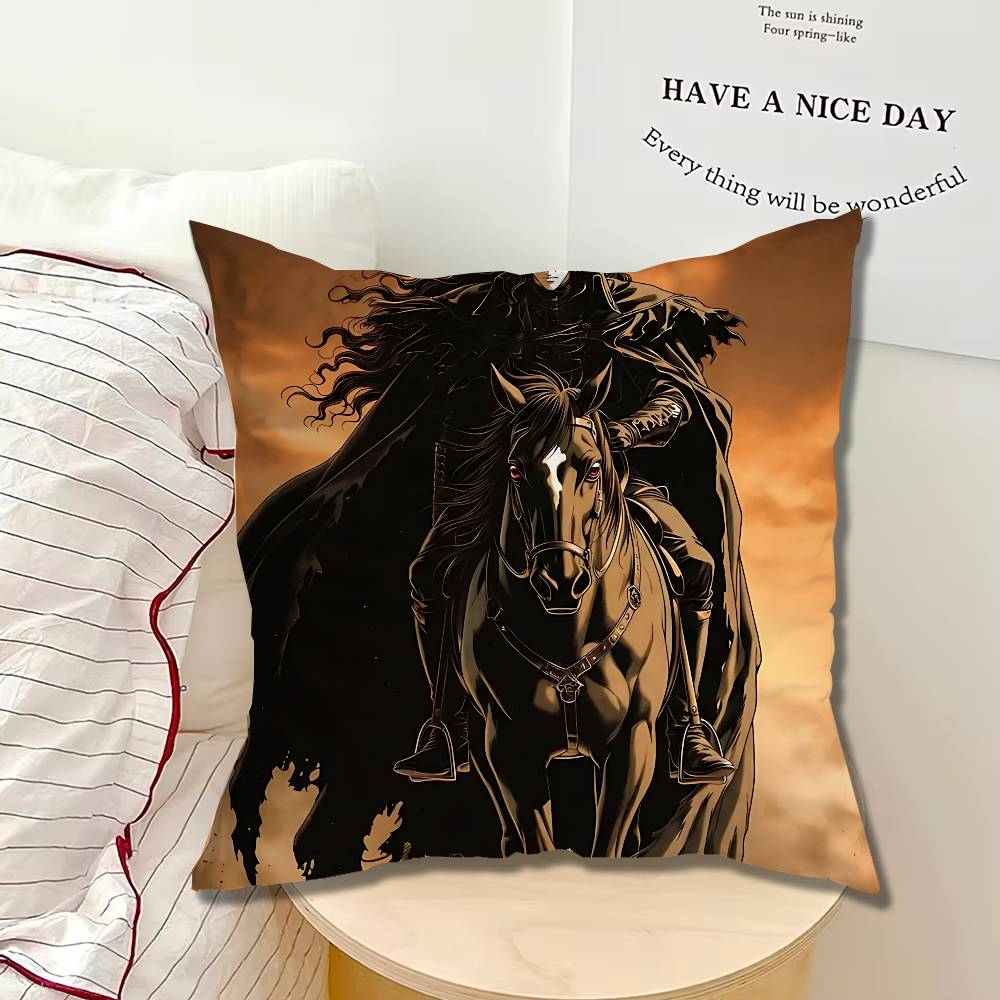 VVampire Hunter D Pillow cases Organic Linen Pillow Case DoubleSided Print Cushion Cover for Sofa Home Decor Gift