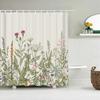 3D Printed Shower Curtains Tree Leaf Flower Plant Bathroom Curtain Waterproof Fabric Curtains Polyester Bath Screen