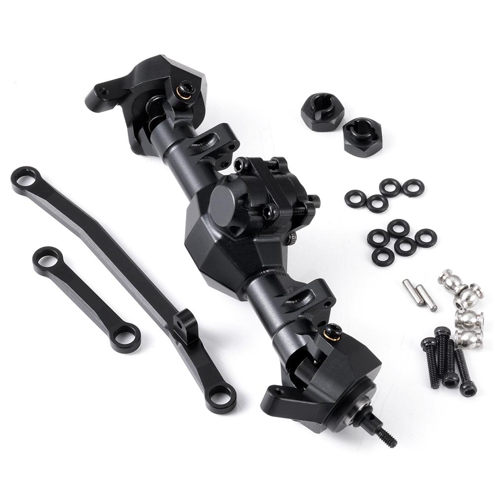MIBIDAO Alu Alloy Extended / Stock Length Front Rear Axle for Axial SCX24 Deadbolt C10 Wrangler Gladiator Bronco 1/24 RC Car