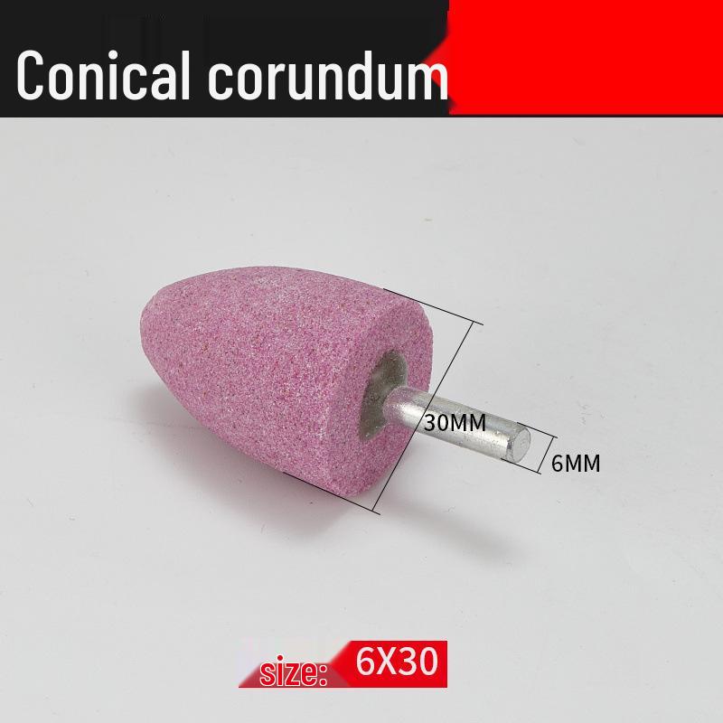 Red Corundum Grinding Wheel 6mm Shank | Metal & Ceramic Polishing Head