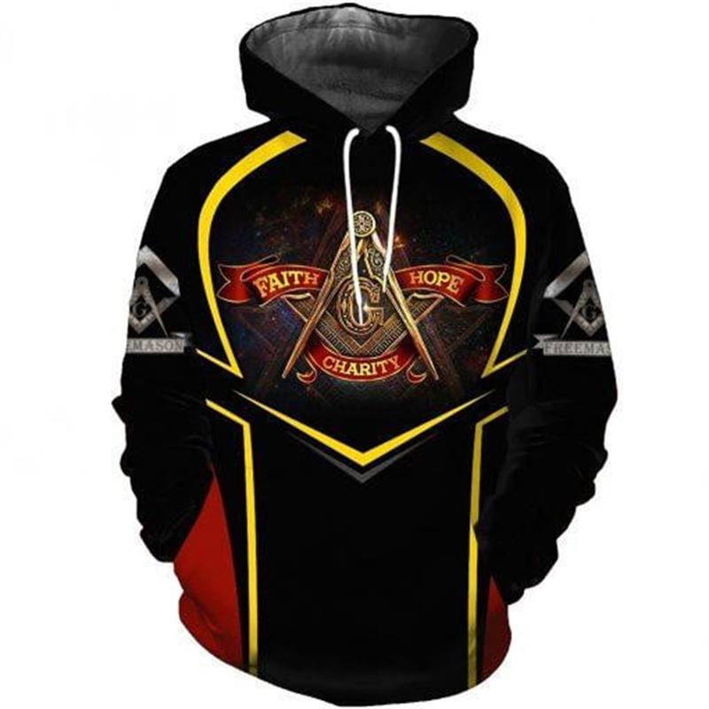 Zednářské 3D tištěné mikiny pro muže, oblečení, módní punkové zednářství, grafické mikiny, ležérní streetwear, dámské svetry Y2k