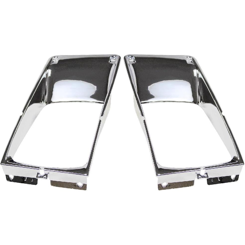 

LAFORMO 2 X Headlight Bezel Chrome Compatible With 1987-2003 International 9400 8200 8300 4700 4800 4900 ; Replacement For 1661763C1,1661764C1(Left +
