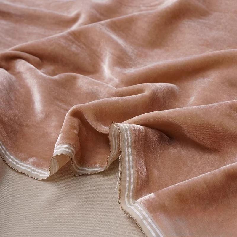 Non-elastic Woven Velvet Designer Fabric for DIY Sewing Dress Set,Half Skirt, Wide-leg Pants, Cotton-like Lustrous Velvet Fabric