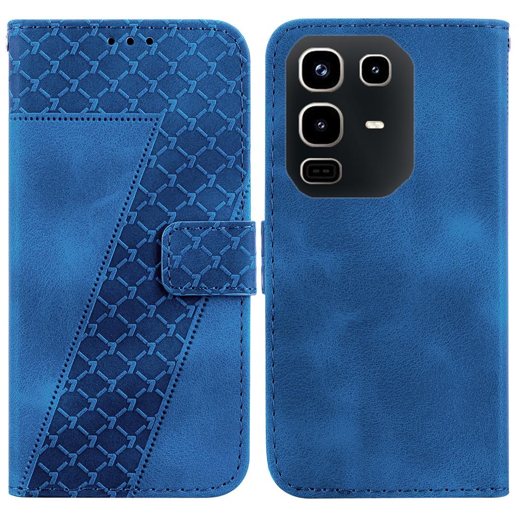 For Infinix Note 50 4G/Note 50 Pro 4G Stand Case 7-Shaped Pattern Imprint Leather Phone Cover with Strap