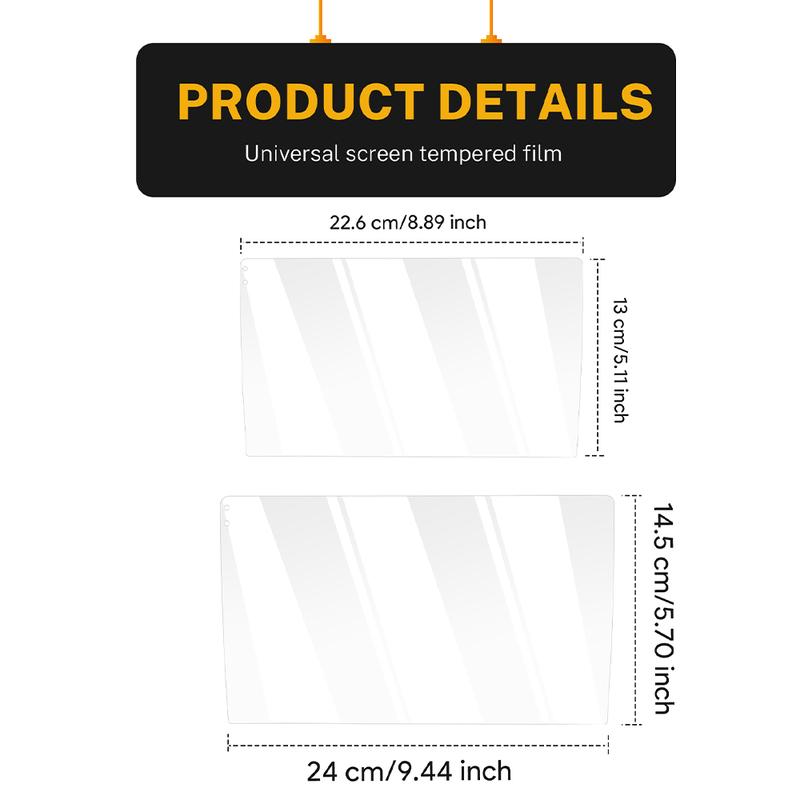 For Universal 9-10.1 Inch Screen HD Tempered Glass Protector Display Dashboard Screen Protection Film Accessories