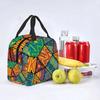 African Kitchen Montage Insulated Lunch Bags Women African Tribal Art Portable Cooler Thermal Food Lunch Box Work School Travel
