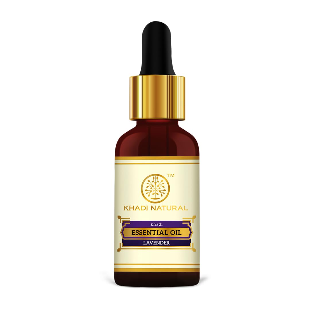 

Khadi Natural Lavender Essential Oil 15 ml Pack | Calming Aromatherapy for Relaxation and Skin Care