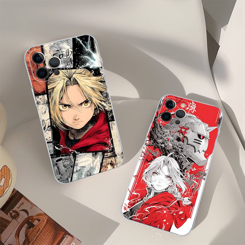 Anime F-Fullmetal A-Alchemist Transparent Phone Case For IPhone 16 15 14 13 12 11 Pro Max Plus Soft Cover