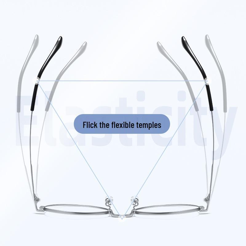 Baishifen Lightweight Non-Magnetic Titanium Retro Round Eyeglass Frame for Small Faces (1010TH)