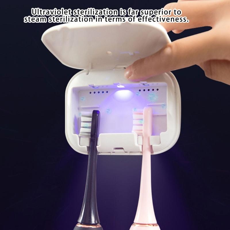 Display Rechargeable Toothbrush Dryer Wall Mounted Holder For 2 Bathroom Organizer