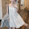 Autumn Daisy Lace Princess Dress - Women's Fashionable Dongdaemun Style