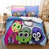 Cartoon Teen Titans Go Comfortable Duvet Quilt Cover Pillowcase Bedding Set Children Bedroom Decoration Home Textile