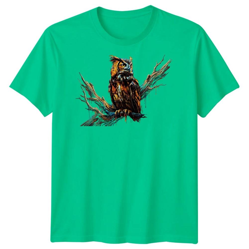 Owl Unisexs T Shirt Nature Wildlife Bird Wisdom Eyes Silent Hunt Tee S