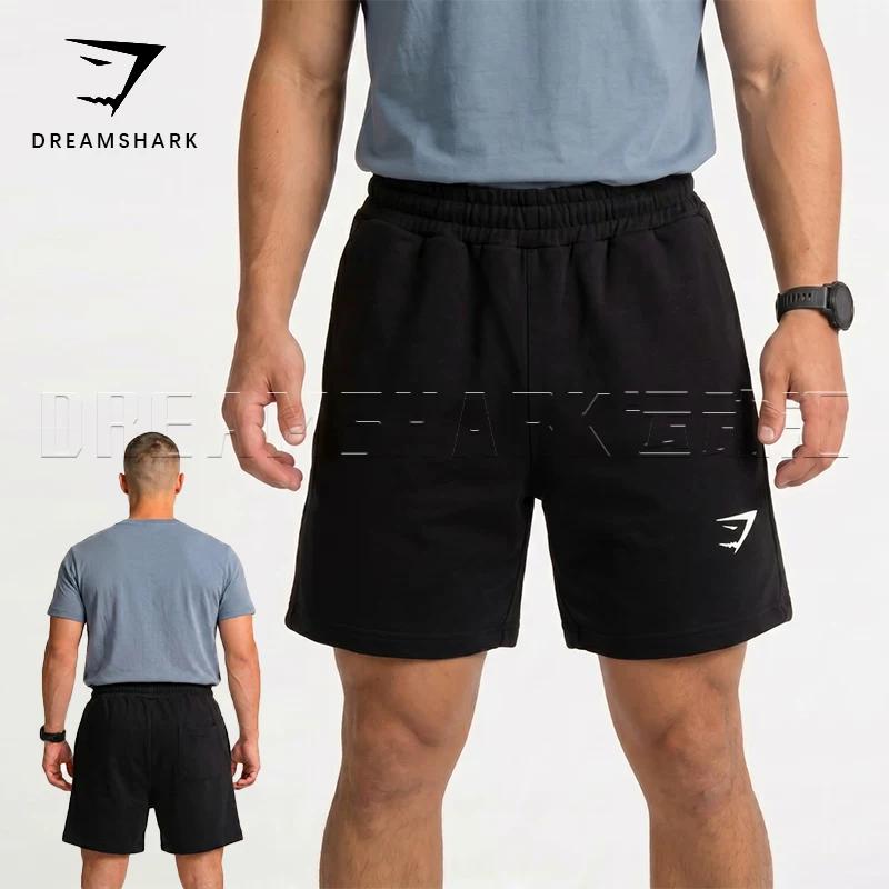 Pantaloncini Sportivi Ricamati da Uomo Gym Shark per Allenamento Completo, Stacchi da Terra Aerobici, Squat, Fitness all'Aperto e Pantaloncini a Cinque Punti