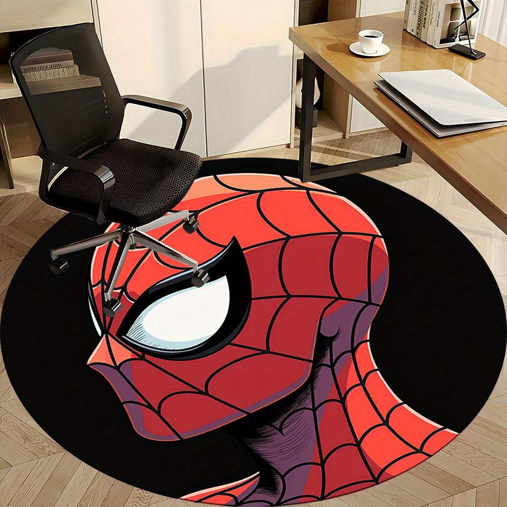 

1pc Spider-Man Inspired Round Rug - Office Carpet, Anti-Slip, Cartoon Design for Home Decor, Living Room and Bedroom Flooring Accessory -0412190 80cm by 80cm
