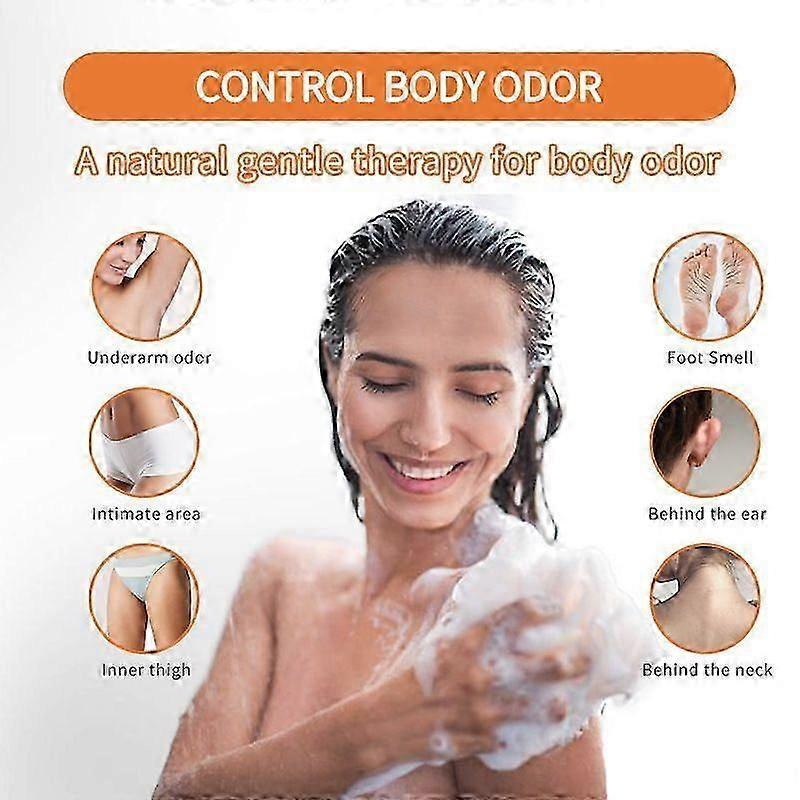 Persimmon Soap Bar for Body Odor Control Purifying Deodorizing Body Wash with Goat Milk for Eliminating Body Odor for Skin Brightening, Natural Deod