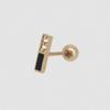 Youngglow 14k Black Half Cubic Bar Piercing