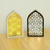 LED Eid Desktop Ornament Creative Eid Wooden Decoration Handmade Night Light Ornament  Banquet