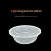 Deshangyuan 2500ml Disposable Round Food Containers with Flat Lids, 90 Sets