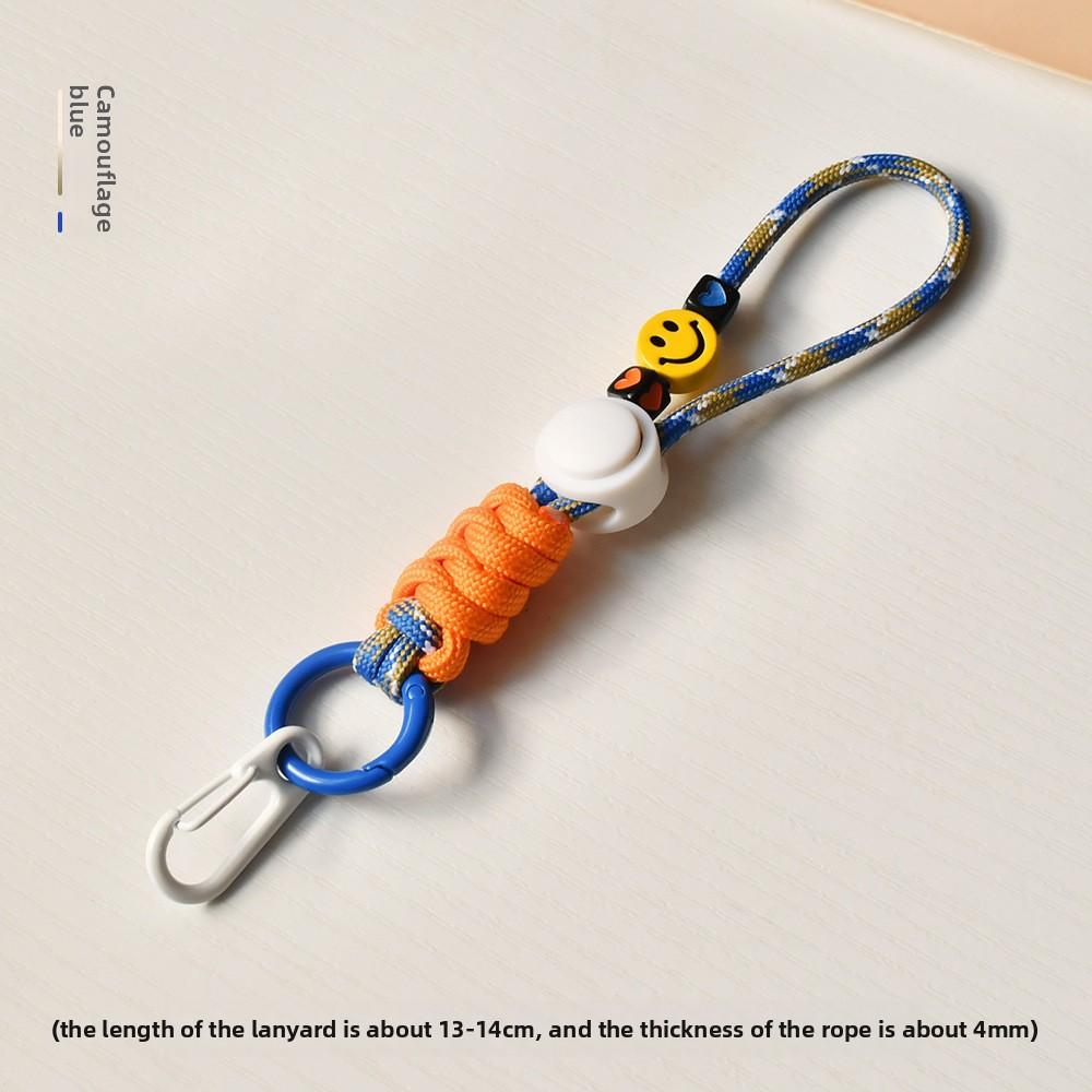 Laccetto per Telefono Cellulare Colorato Intrecciato a Mano Trendy Dopamina Catena per Telefono Cellulare Ciondolo Portachiavi per Chiavetta USB