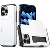 Carteira Push Pull Slot para Cartão Capa de Telefone de Cor Sólida Luxuosa Para iPhone 16 Pro Max E 14 11 12 13 15 Pro Max Mini Bumper Capa Traseira