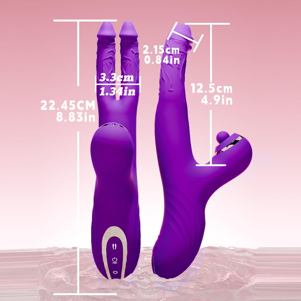 Double Dildo Vibrator for Women Clitoris Stimulator G-spot Powerful 3 In 1 Dildo Female Masturbation Sex Toys Adult Goods