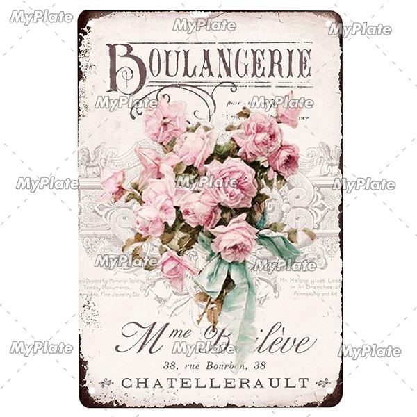 Rose Vintage Metal Sign Tin Sign Vintage  Decoration Plaque Home Wall Decor Bar Sign Home Decor Poster Custom
