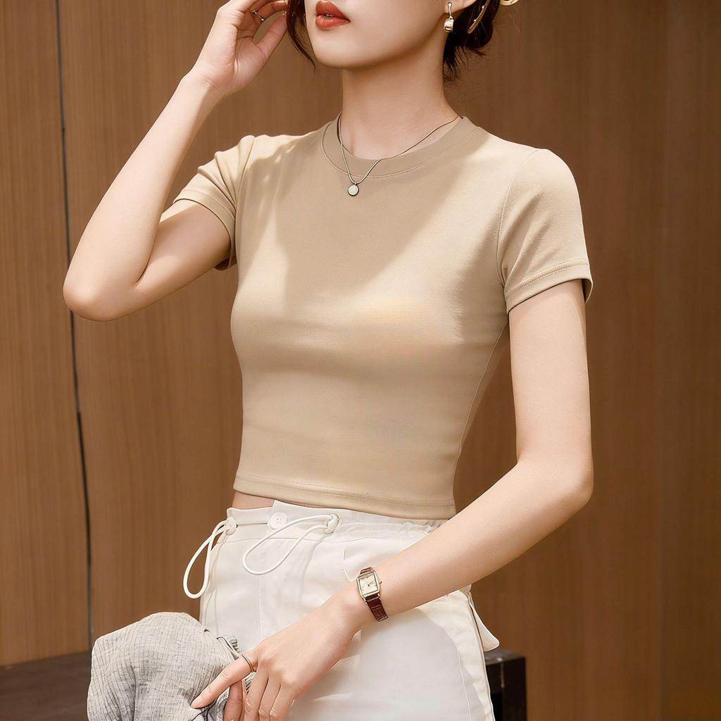 2026 Premium Women's Slim-Fit Short-Sleeve Cotton T-Shirt