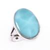 Natural Republic Larimar Gemstone 925 Solid Sterling Silver Gift Ring S.7 r9t14